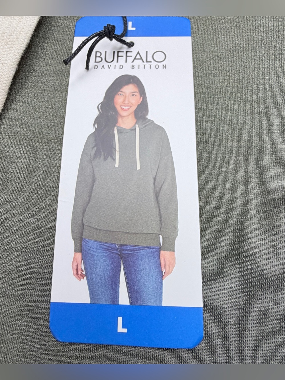 Buffalo David Bitton Olive Lightweight Hoodie - Picture 7 of 10
